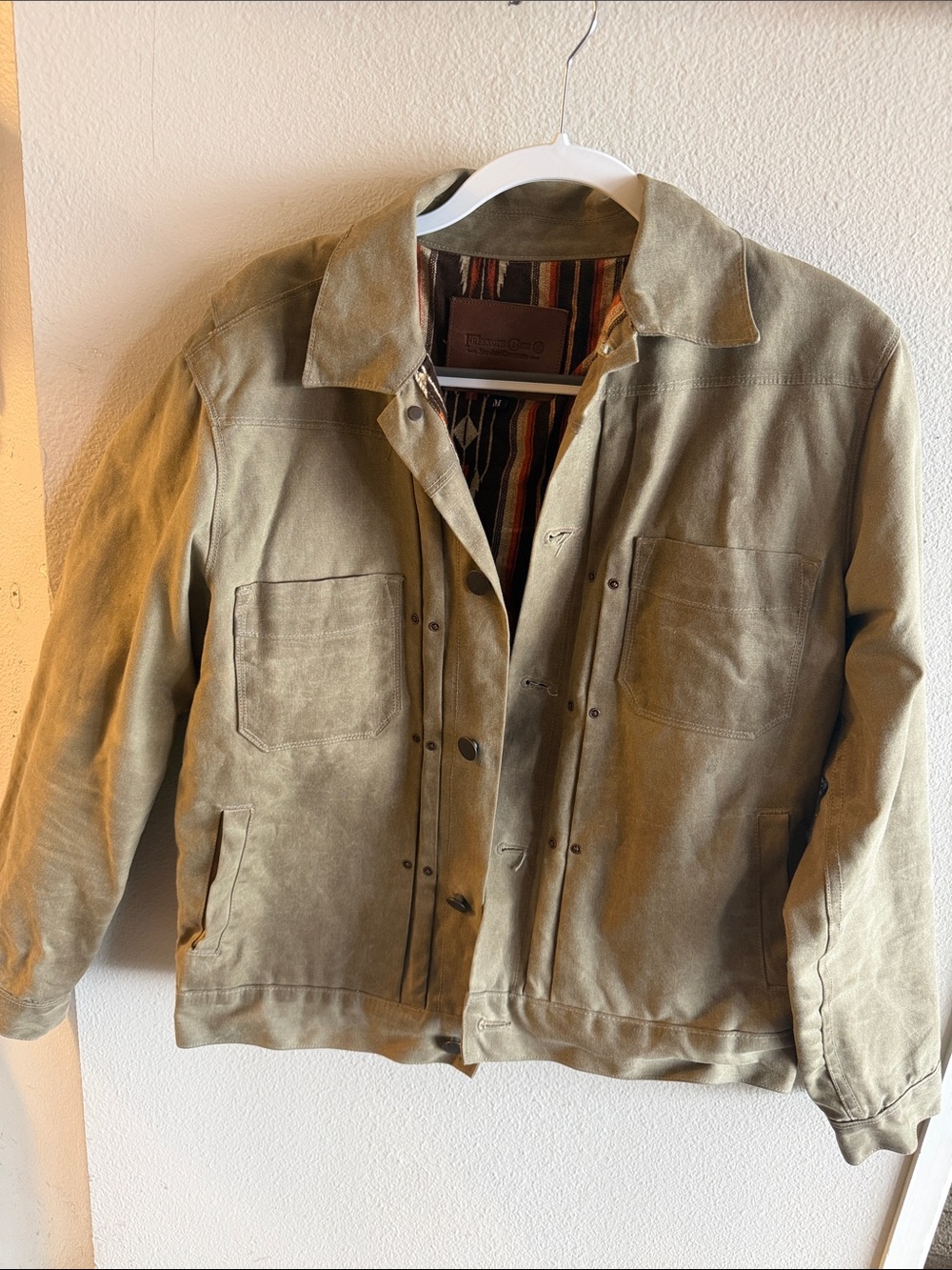 Men's Military-Inspired Field Jacket in Olive Green